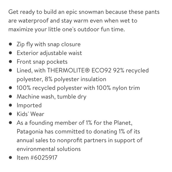 Boys’ Everyday Ready Waterproof Pants - Picture 2 of 4